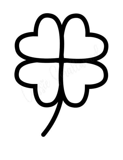 12 Cute Four Leaf Clover Printable Templates - Cassie Smallwood