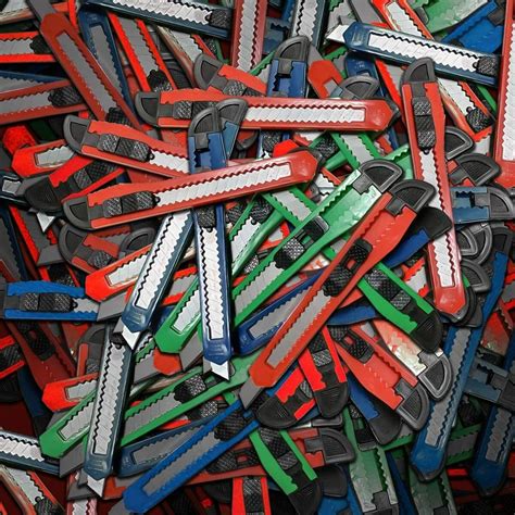 Image result for Retractable Plastic Utility Knife Box Cutter