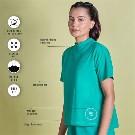 Nykd All Day Iconic Cotton Boxy Tee-NYLE276-Pepper green – Nykd by Nykaa