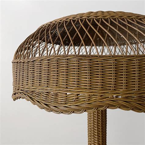 French Wicker Floor Lamp For Sale at 1stDibs