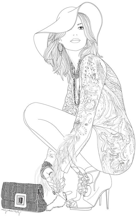 fashion illustration coloring book