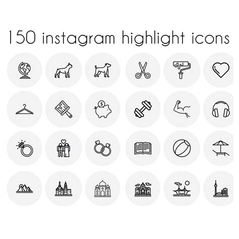 150 life style instagram highlight icons. White and black so | Inspire Uplift