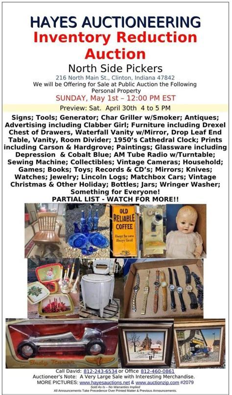 North Side Pickers Inventory Reduction Auction, North Side Pickers ...