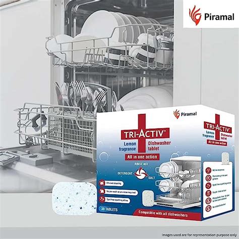 Buy TRI-ACTIV ALL-IN-ONE DISHWASHER TABLET BY PIRAMAL I 30 UNITS I ...