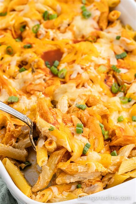 Buffalo Chicken Pasta Bake