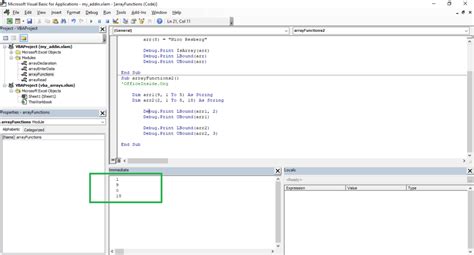 VBA Arrays Examples 的图像结果