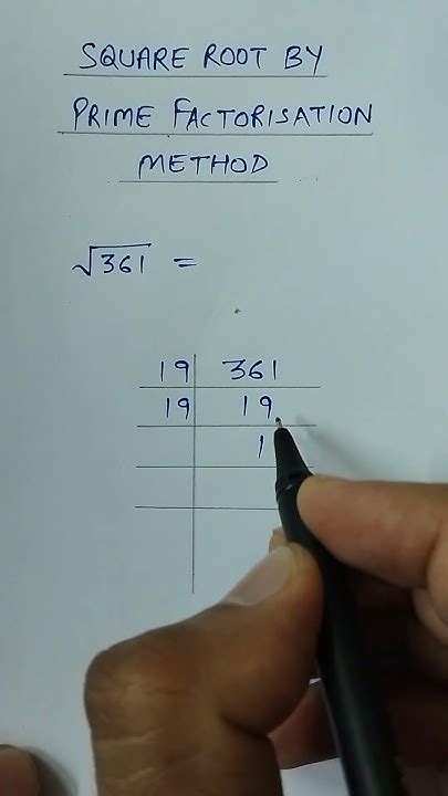 Square Root of 361 - YouTube