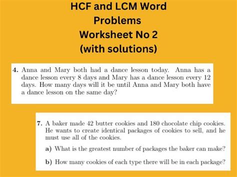 Image result for LCM Worded Problems