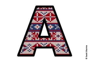 Knitted Ugly Sweater, Winter Bulletin Board Letters, Alphabet Posters ...