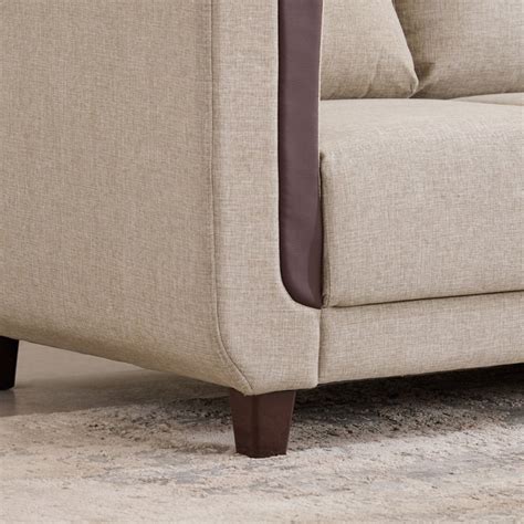 Buy Berry Fabric 6-Seater Corner Sofa - Beige from Home Centre at just ...