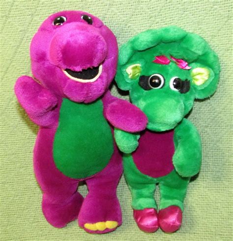 Barney baby bop plush set vintage stuffed animal characters 9 10 ...