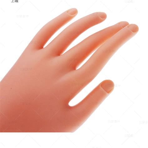 跨境新品美甲硅胶假手指 练习手指手模型仿真假手指甲片5个/套装-阿里巴巴