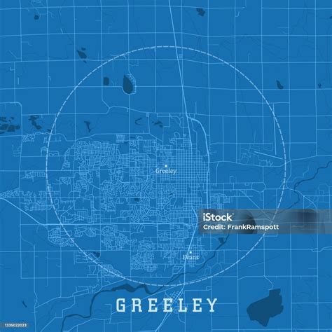 Greeley Co City Vector Road Map Blue Text Stock Illustration - Download ...