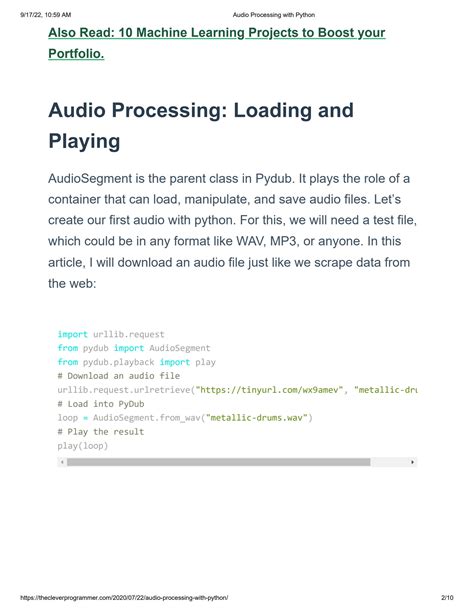 Python Audio Processing 的图像结果