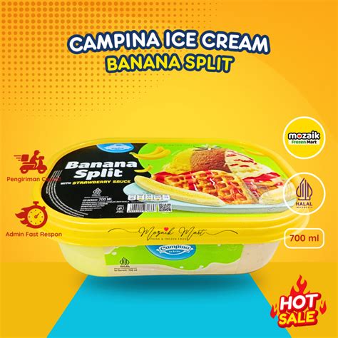 Jual Campina Es Krim Banana Split 700 ml - Ice Cream / Mozaik Frozen ...