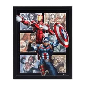 Craft Maniacs AVENGER SHOWING POWER COLLAGE A4 FRAMED MATT LAMINATED ...