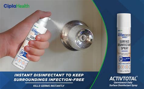 ActivTotal by Cipla Germisword Daily Surface Disinfectant Spray, 220 ml ...