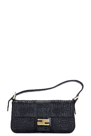 FWRD Renew Fendi Patent Leather Baguette Shoulder Bag in Black | FWRD