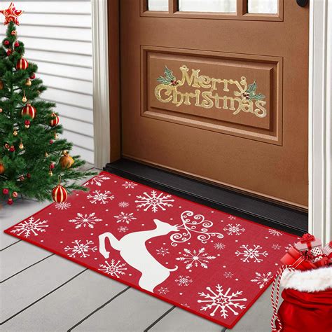 Amazon.com: Haperlare Christmas Doormat Holiday Door Mat Winter ...