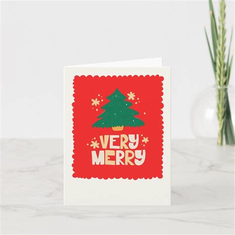 Christmas Tree Holiday Card | Zazzle | Holiday cards, Craft party ...