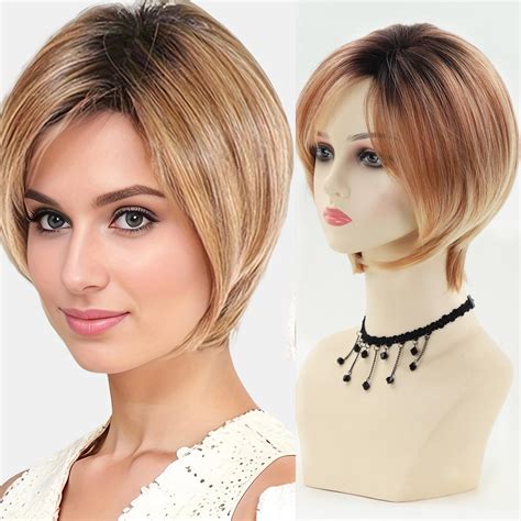 Amazon.com : landifzp Short Blonde Pixie Bob Wigs for White Women ...