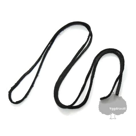 YGG★新品 鹿 ディアスキン 革 皮紐 ネックレス 黒 約90cm 幅3mm | YGG STORE BASE店＠土日祝日休業