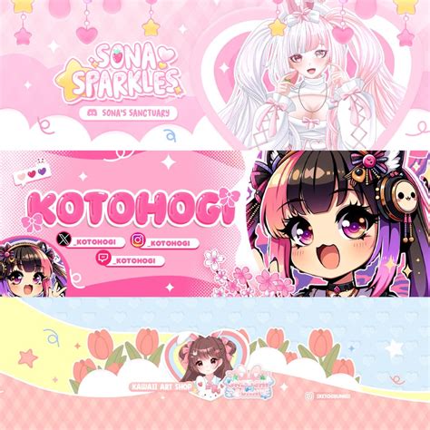 Custom Twitch Banner | Kawaii Cute | Twitch Banner | Anime Twitch ...