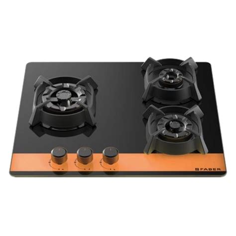Faber 60 cm 3 Burner Hob Utopia Series UTOPIA HT 603 BR CI on Decure.in