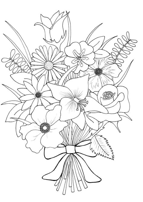 Flower Bouquet coloring pages - Printable coloring pages