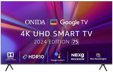 ONIDA 189 cm (75 inch) Nexg Series 4K Ultra HD LED Smart Google TV ...