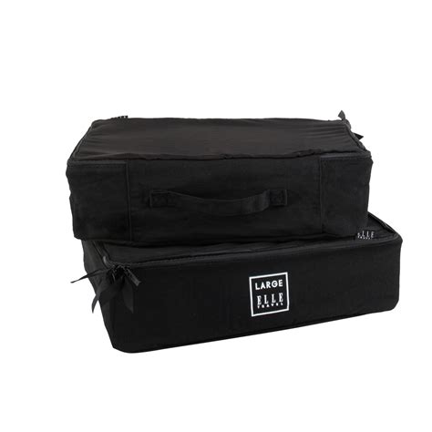 Buy Elle Travel 2 Pack Large Rectangle Packing Cubes in Black Online at ...