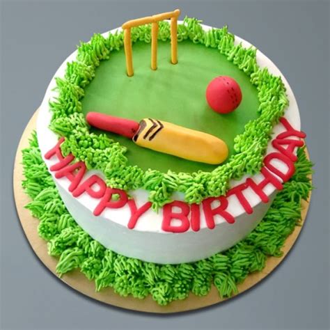 Buy Cricket Theme Egg-less Cake Delivery In Delhi And Noida