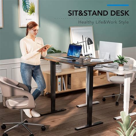 Buy FLEXISPOT Stand Up Desk 3 Stages Dual Motor Electric Standing Desk ...