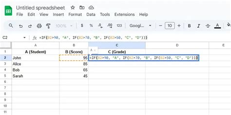 Google Sheets IF ELSE - GeeksforGeeks