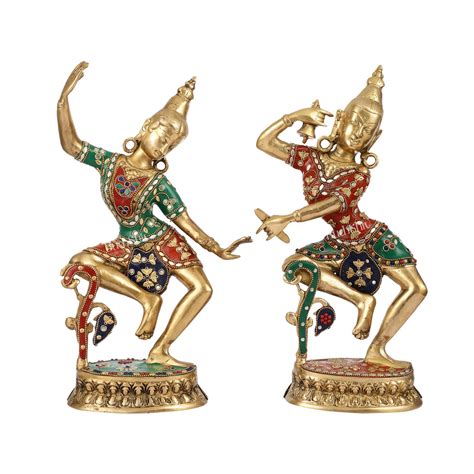 Buy Brass Lord Shiva and Parvati Dancing Idols 15 inch - Budhshiv.com