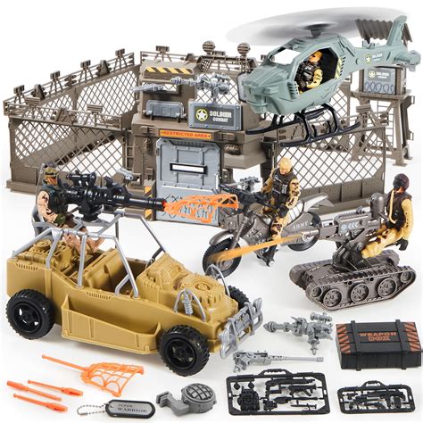 Buy JOYIN Base Toys Set Including Base, Vehicles, Army Men Action ...