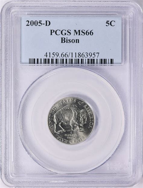 2005-D Jefferson Nickel American Bison PCGS MS-66 (Item 1777378 ...