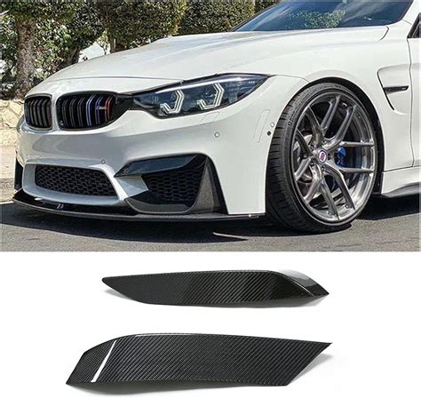 Buy DJDIRT Carbon Fiber Front Bumper Fog Lights Corner Splitters Covers ...