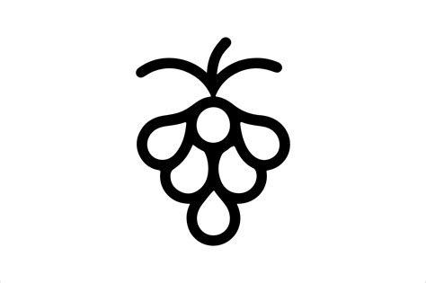 Grape Outline Vector Clipart Graphic by SKShagor Barmon · Creative Fabrica