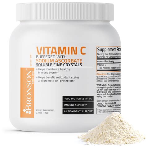 Buffered Vitamin C Ascorbic Acid Crystals - 1 lb (16 oz / 454g ...