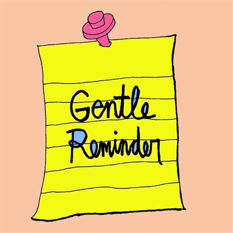 Download A Yellow Note With The Word Gentle Reminder On It | Wallpapers.com