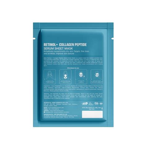 Buy Bake Cosmetics 1% Retinol + Collagen Peptide Sheet Mask Online at ...