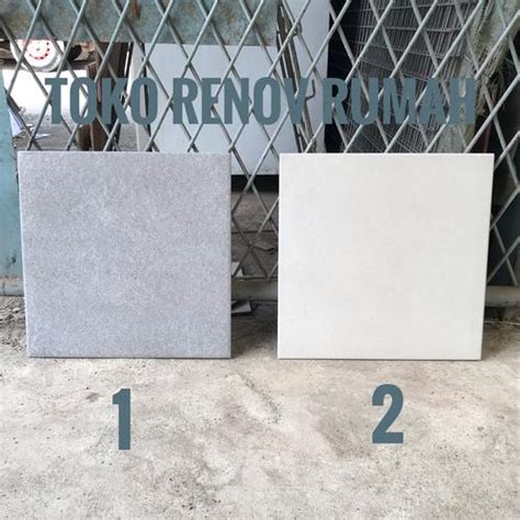 Jual Keramik lantai 40x40 kasar/ keramik lantai putih kasar/ keramik ...