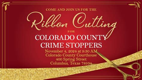 Ribbon Cutting for Colorado County Crime Stoppers, Colorado County ...