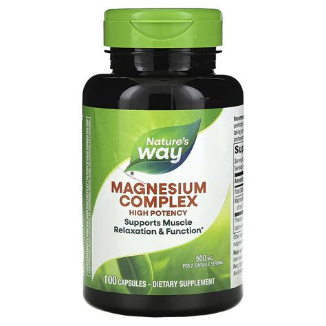 Nature's Way | Magnesium Complex, 100 Caps | Complejo de Magnesio, 100 Cápsulas, Función ...