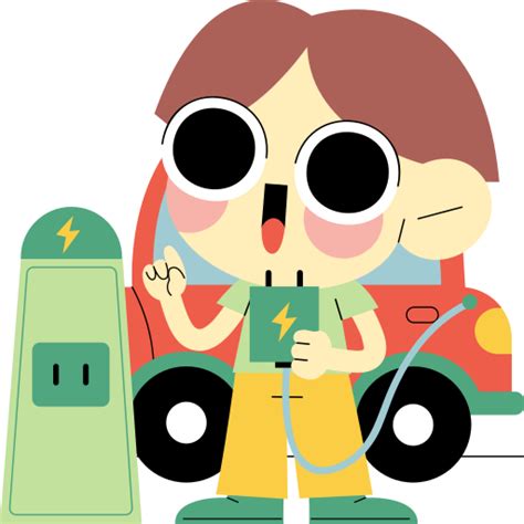 Electric car Stickers - Free ecology and environment Stickers