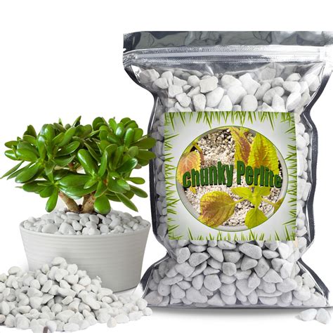 Organic Chunky Perlite for Plants (0.4″-0.8″ in Diameter), Natural Horticultural Soil Additive ...