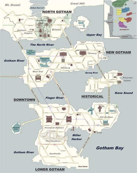Gotham Knights map of Gotham City by IYuch on DeviantArt