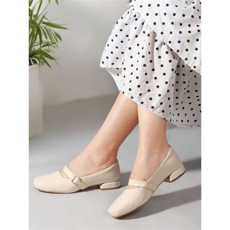Buy Carlton London Beige Round Toe Buckle Women Pumps Online