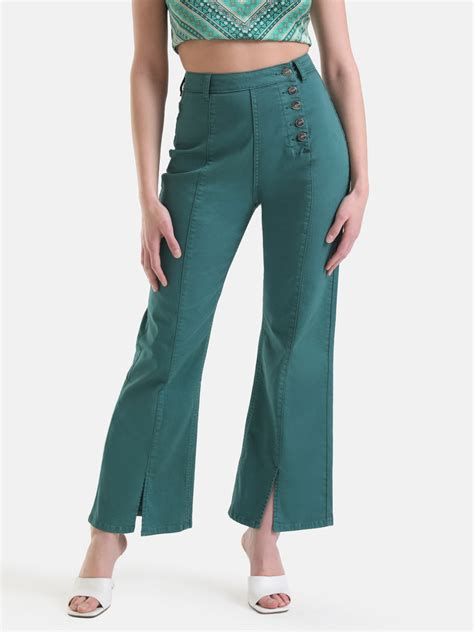 Jeans With Side Buttons – KAZO